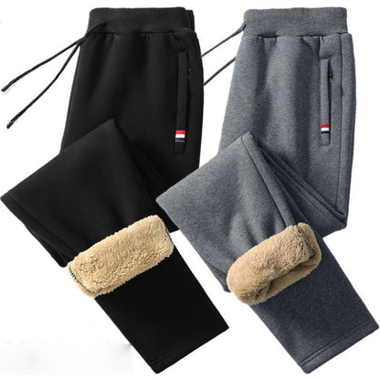 Men's Fleece-Lined Winter Sweatpants – Warm Lambswool Joggers