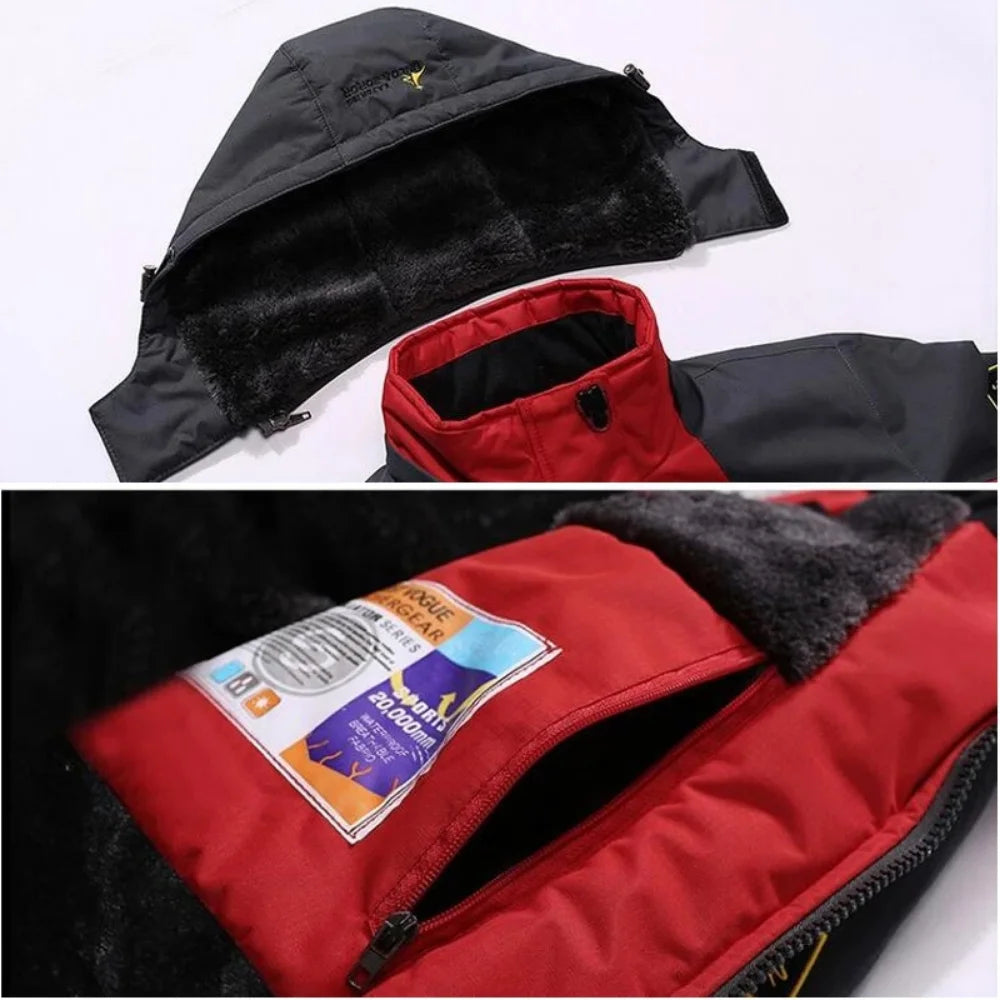 Men's Winter Parka Jacket – Thick Fleece Hooded Windproof Coat