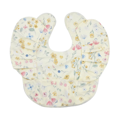 Waterproof Baby Bib with Pocket & Ruffle Sleeves