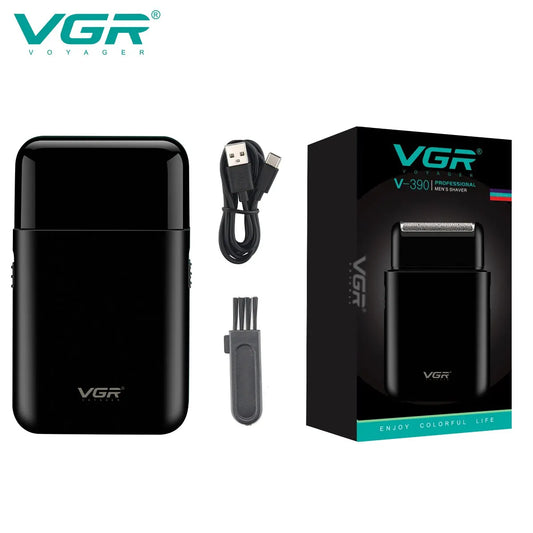 VGR V-390 Mini Electric Shaver for Men – Portable USB Rechargeable Foil Razor