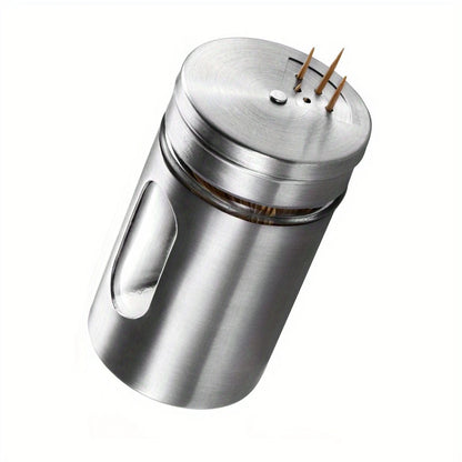 Stainless Steel Seasoning Jar with Sprinkler & Toothpick Holder