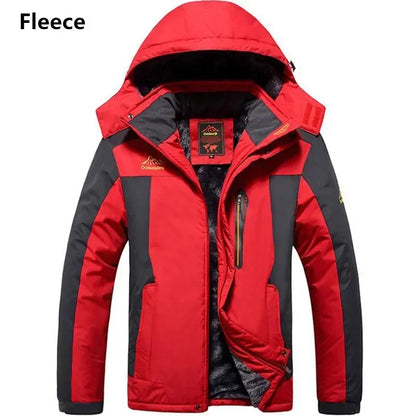 Men's Fleece-Lined Waterproof Hooded Winter Parka – Plus Size Up to 9XL