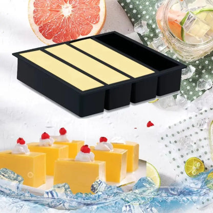 Silicone Freezer Tray 4-Grid Extra Large Sauce & Food Storage Mold