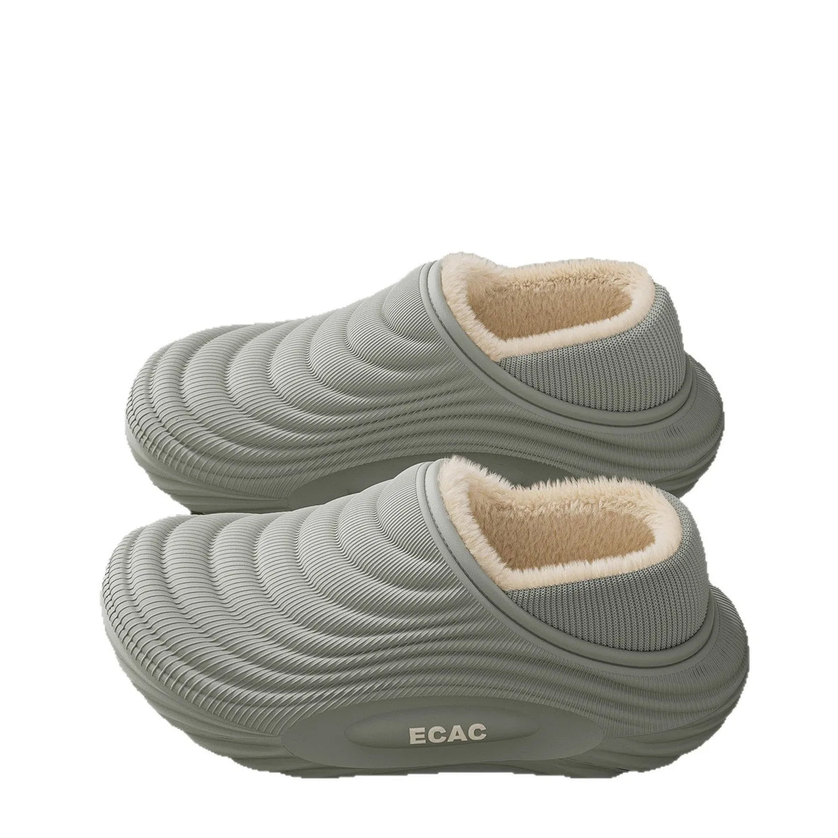 Waterproof Closed-Toe Slippers – Fleece-Lined, Non-Slip