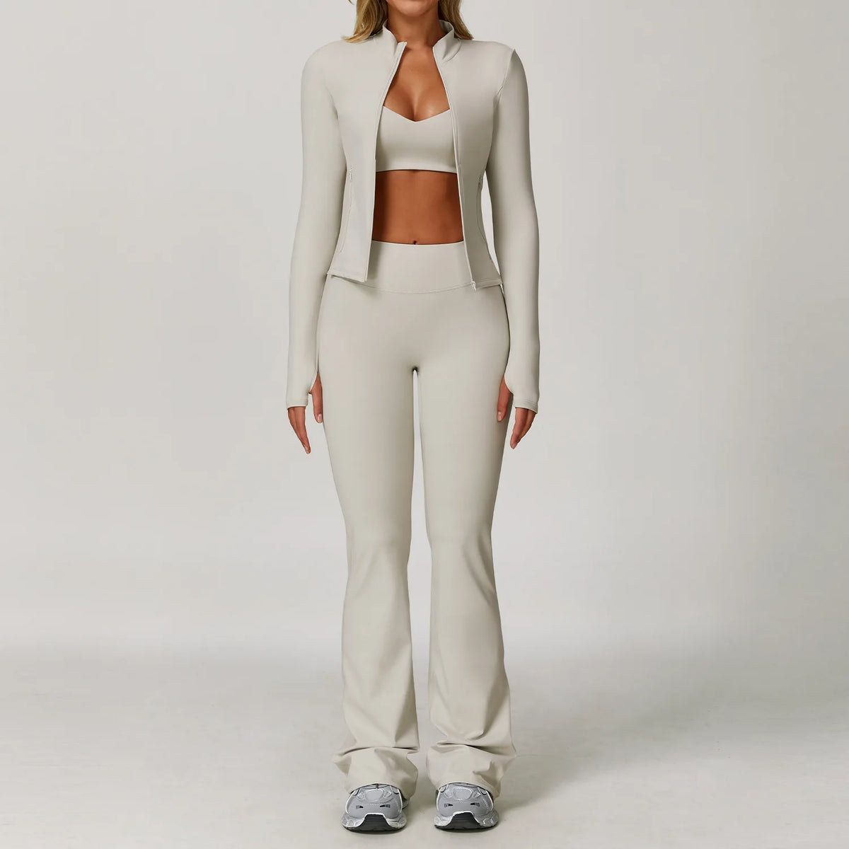 Women's Yoga Set 2-3 Piece Workout Tracksuit with Sports Bra