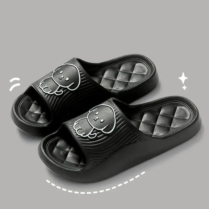 Pillow Slide Slippers – Cute Embossed Non-Slip EVA Indoor Sandals