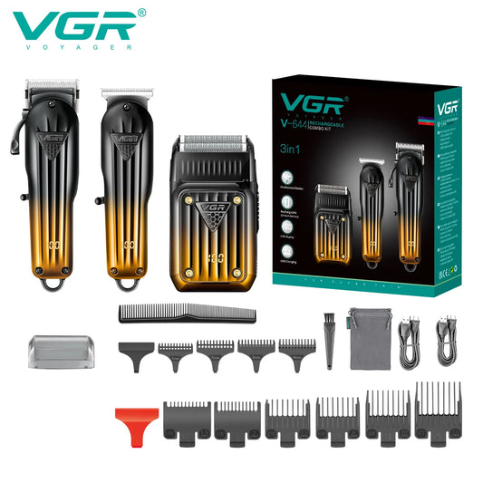 VGR 644 Professional Hair Clipper & Trimmer Combo Set