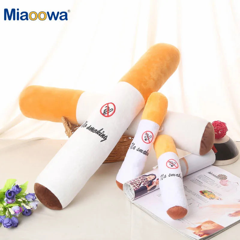 Cigarette Shaped Plush Body Pillow – Funny Novelty Cylindrical Cushion