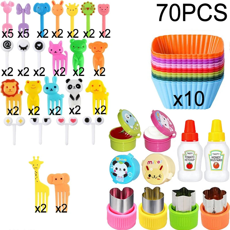 Kids Bento Food Picks Set – Cute Animal Forks & Lunch Accessories