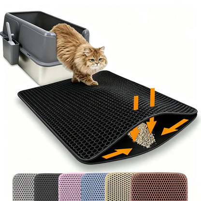 Cat Litter Mat – Double Layer Waterproof Non-Slip Trapping Pad