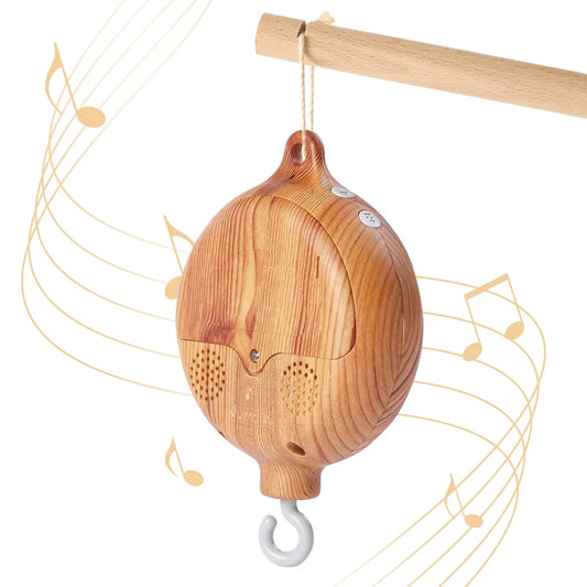 Baby Crib Mobile Music Box – Rotating Arm with Hanging Rattles & Soothing Melodies