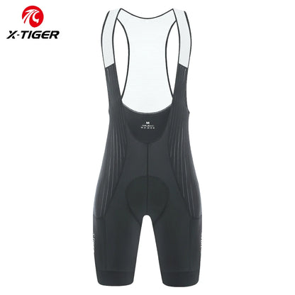 X-Tiger Men's Cycling Bib Shorts – Pro Foam Pad, Long Distance
