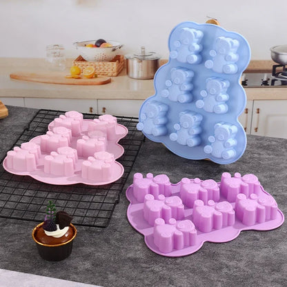 3D Bear & Cat Claw Silicone Mold – Chocolate, Candy & Fondant Baking Mould