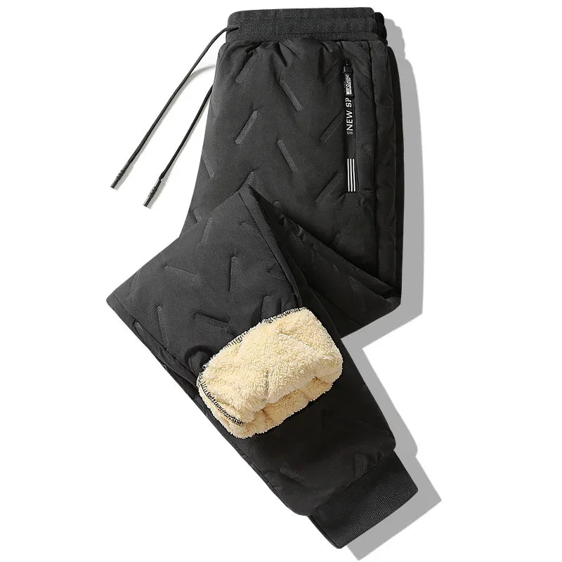 Men's Fleece-Lined Thermal Sweatpants – Waterproof Winter Joggers