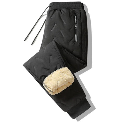 Men's Fleece-Lined Thermal Sweatpants – Waterproof Winter Joggers