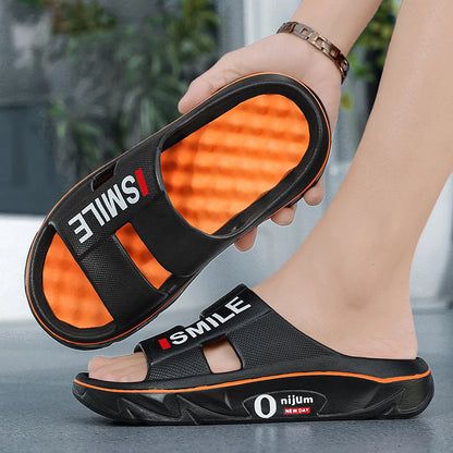 Men's Massage Slide Sandals – Soft Sole Indoor Outdoor Slippers
