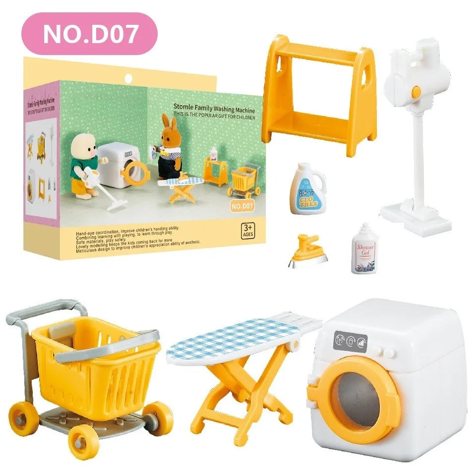 Animal Family Dollhouse Figures – Simulation Forest Animal Toy Set