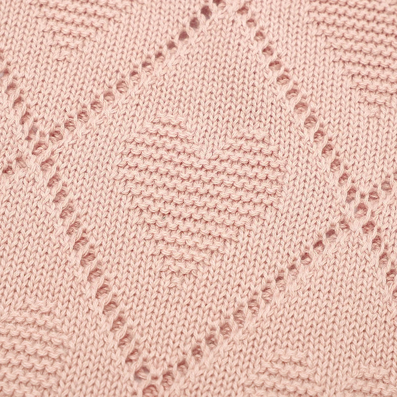 Baby Knit Blanket Super Soft Cotton Swaddle Wrap 90x70cm
