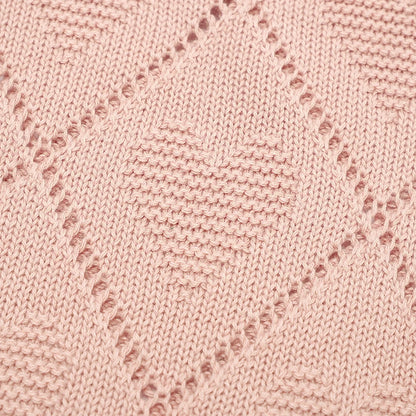 Baby Knit Blanket Super Soft Cotton Swaddle Wrap 90x70cm