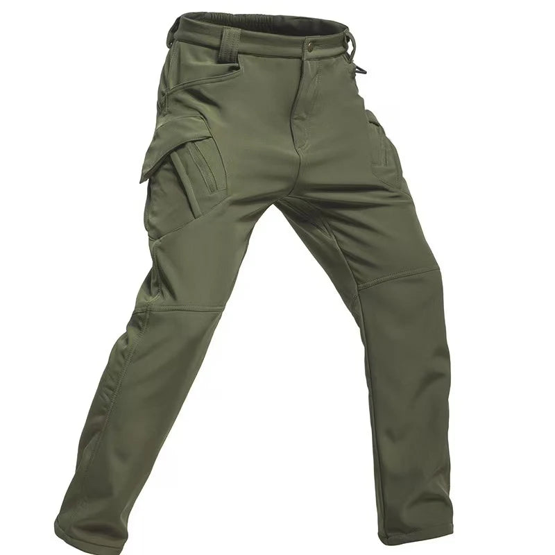 Men's Fleece Softshell Cargo Pants – Tactical Hiking Trousers