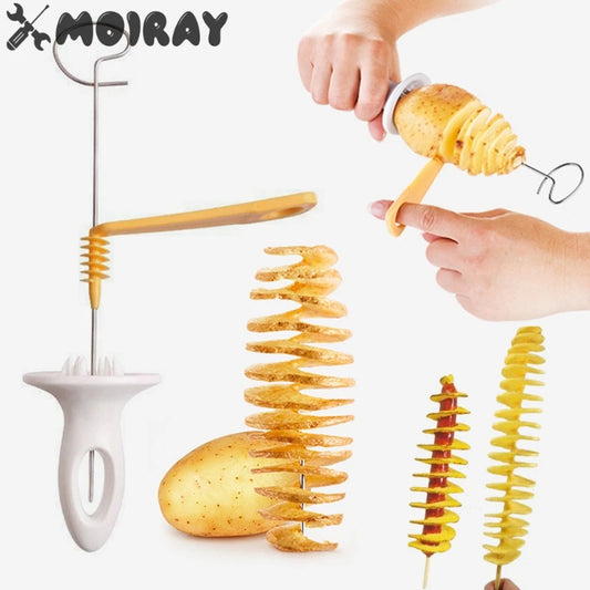 Spiral Potato Cutter & Tornado Skewer Set – DIY Twister
