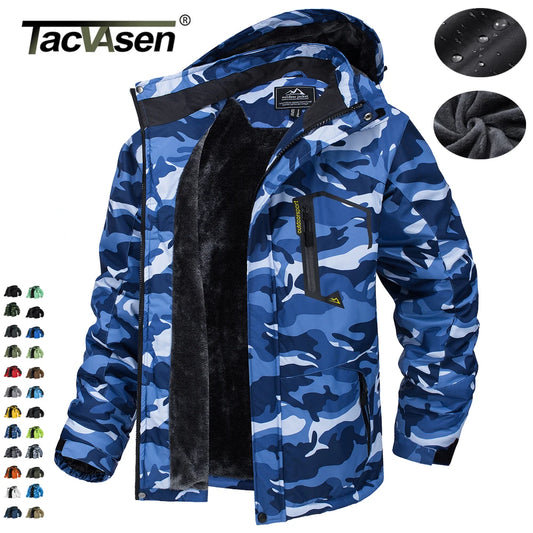 Men's Fleece-Lined Mountain Jacket – Removable Hood, Hiking & Ski Coat
