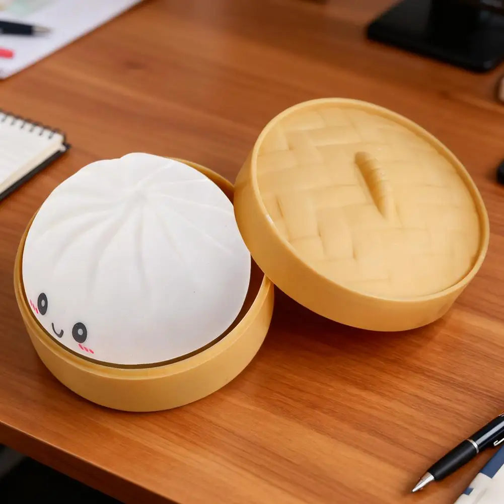 Dumpling Squishy Stress Ball – Fidget Sensory Toy with Steamer