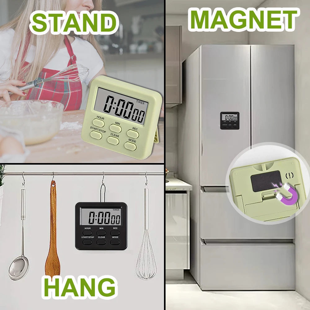 Kitchen Timer & Alarm Clock – Multifunctional Cooking Timer