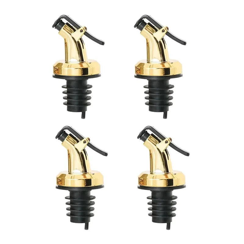 Leakproof Bottle Pourer Stopper with Flip Cap – Set of 1 to 4