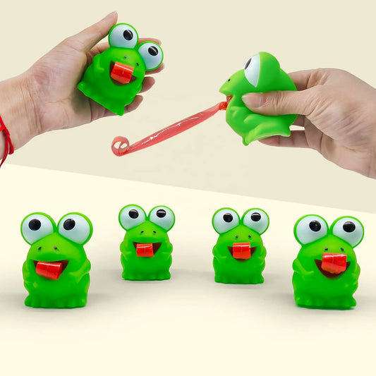 Squeeze Stress Toy – Tongue Out Frog & Dinosaur Fidget Toy
