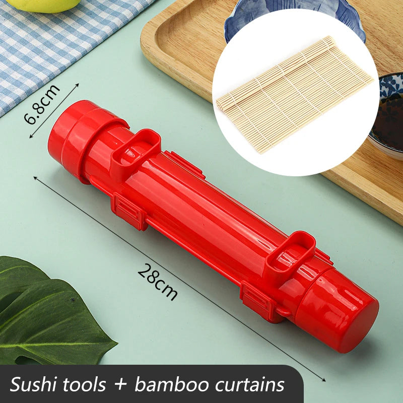 Sushi Roll Mold Maker – Push-Type Rice Ball & Seaweed Shaper Tool