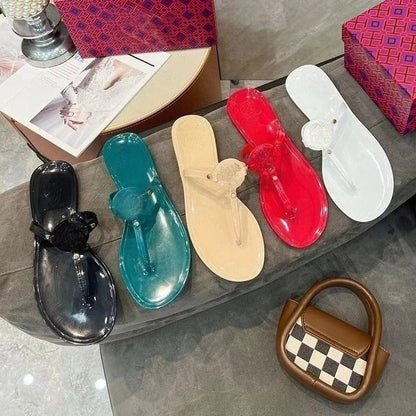 Women's Clear Jelly Flip Flops – Transparent Beach Sandals