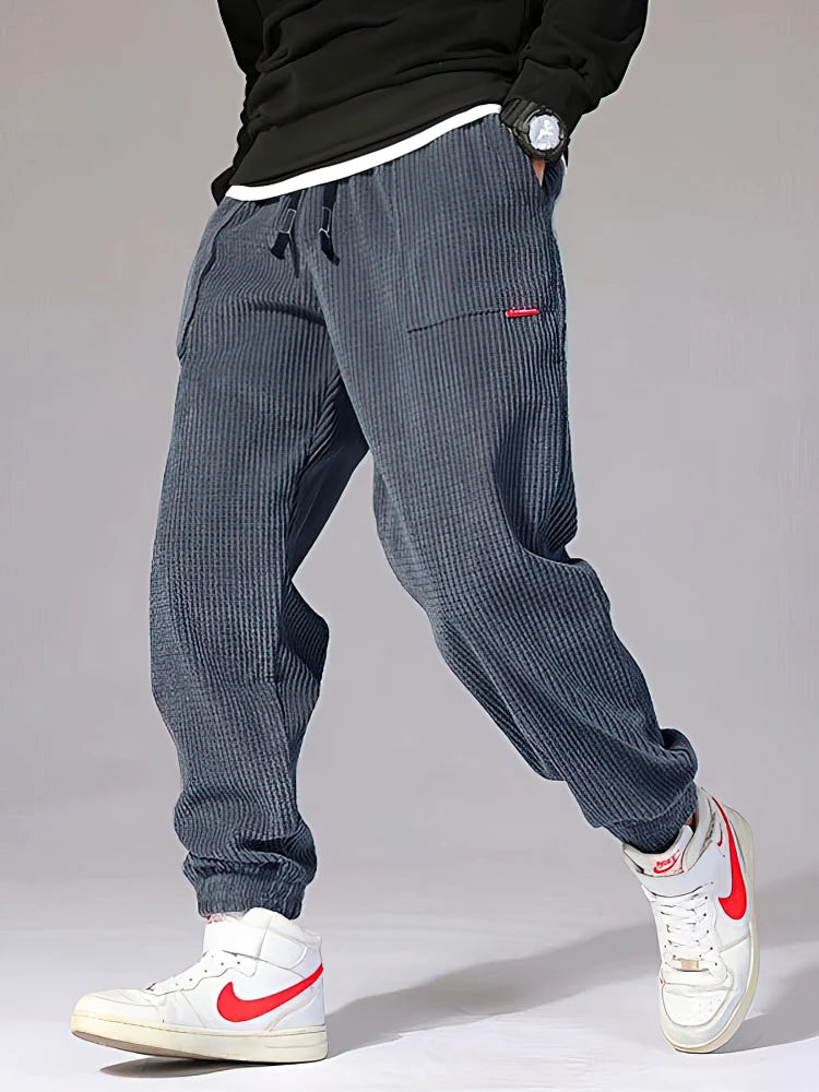 Men's Fleece-Lined Corduroy Jogger Pants – Warm Sweatpants