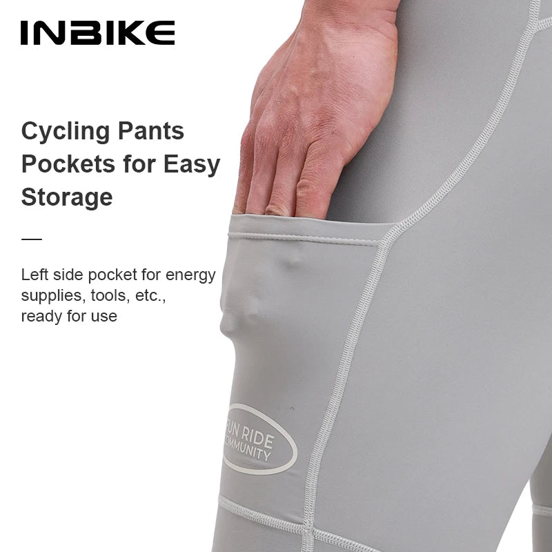 INBIKE Men's Cycling Bib Shorts with Padded Seat