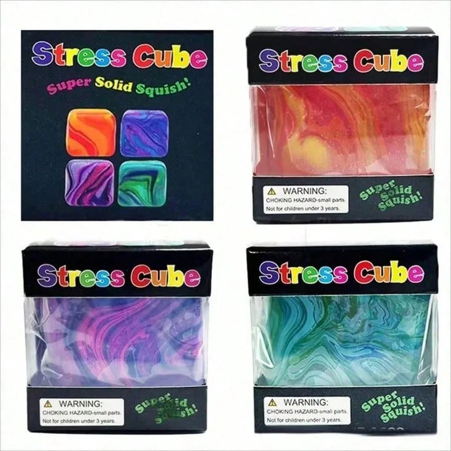 Slow Rebound Ice Cube Squeeze Toy – Soft Stress Relief
