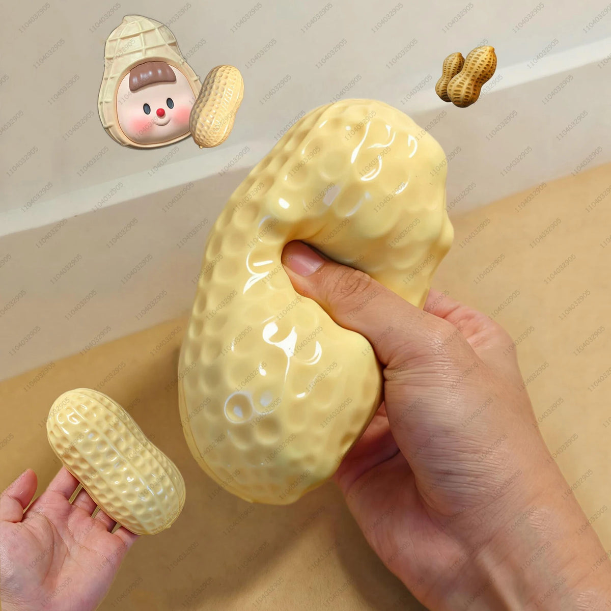Peanut Stress Ball – Crunchy Squishy Fidget Toy for Kids & Adults