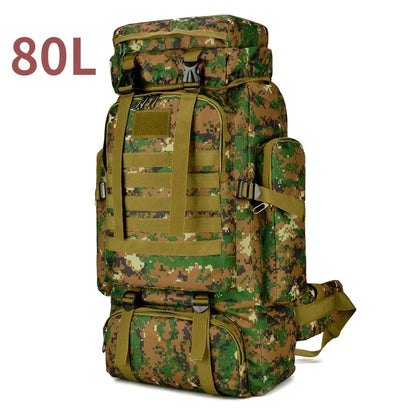 Large Tactical Mountaineering Backpack 80L/100L MOLLE Hiking Bag