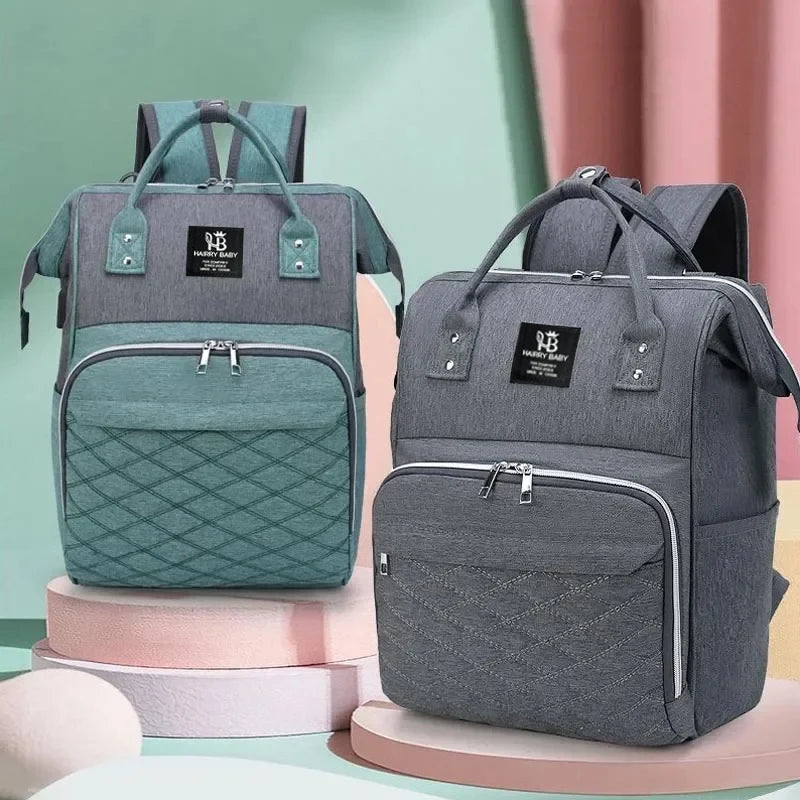 Large Capacity Diaper Bag Backpack with Changing Mat & Stroller Straps
