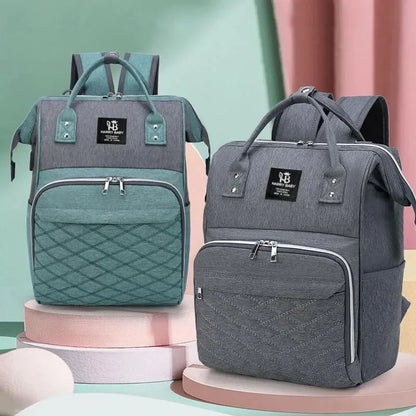Large Capacity Diaper Bag Backpack with Changing Mat & Stroller Straps