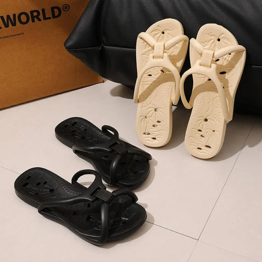 Foldable Travel Slippers – Quick-Dry EVA Flip Flops for Hotel & Bathroom