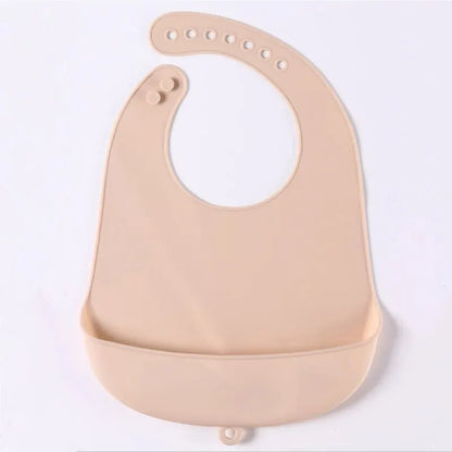 Silicone Baby Feeding Bib with Food Catcher Pocket