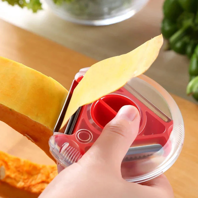 3-in-1 Magic Peeler Set – Rotary Slicer, Shredder & Julienne Peeler