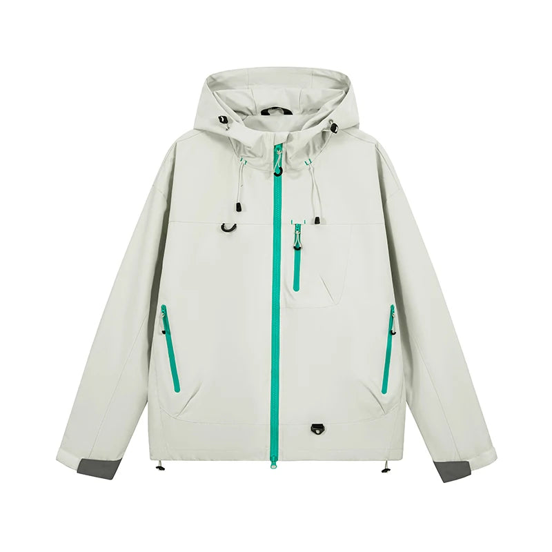 Waterproof Hooded Hiking Jacket – Unisex Outdoor Windbreaker
