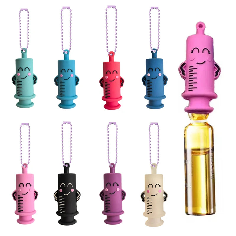 Ampoule Bottle Opener Keychain – Cute Nurse & Doctor Character, Syringe Vial Cutter