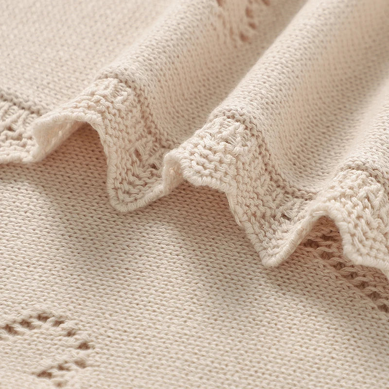 Baby Knit Blanket – Ultra-Soft Cotton Newborn Wrap 90x70cm
