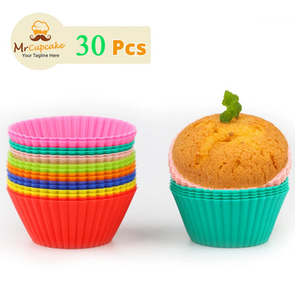 Silicone Cupcake Molds – Reusable Muffin Baking Cups