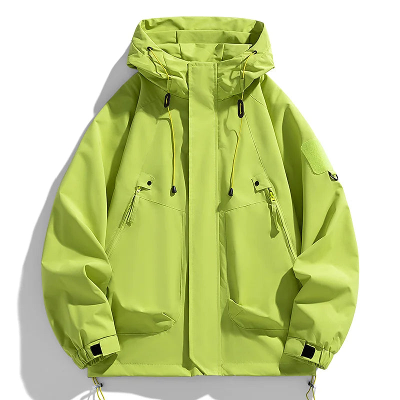 Men's Waterproof Hooded Windbreaker Jacket – Cargo Style