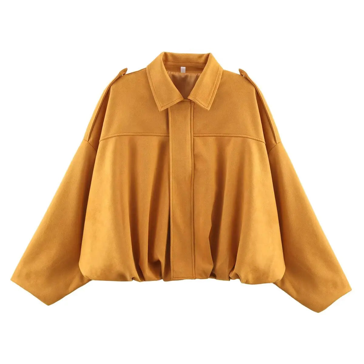 Women's Suede Texture Loose Lapel Jacket