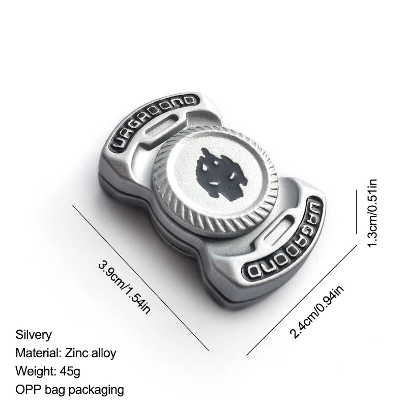 3-in-1 EDC Fidget Spinner – Alloy Skull Slider Stress Relief Toy