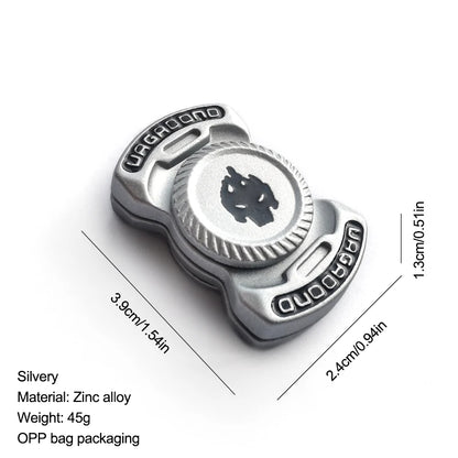 3-in-1 EDC Fidget Spinner – Alloy Skull Slider Stress Relief Toy
